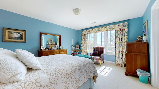 view of carpeted bedroom