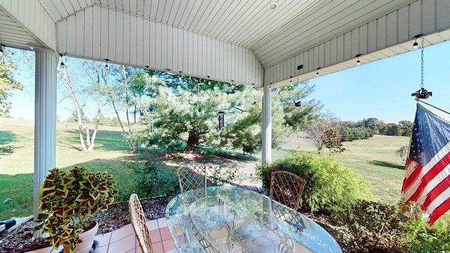 view of patio featuring a rural view