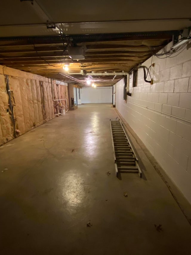 view of basement