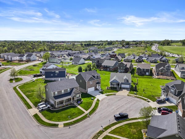 aerial view featuring a residential view