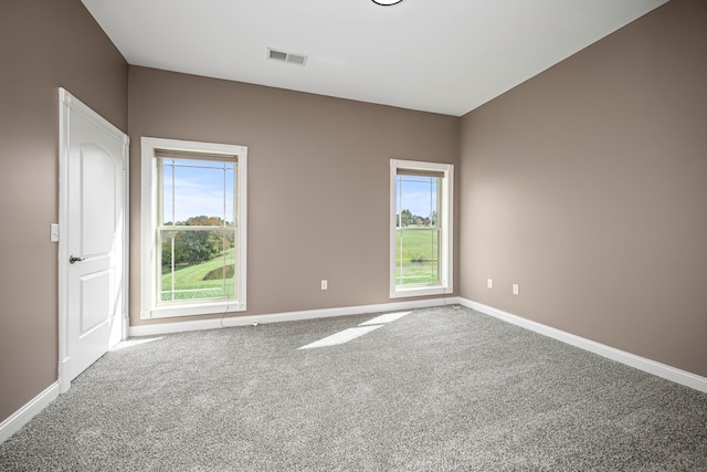 carpeted spare room with a healthy amount of sunlight