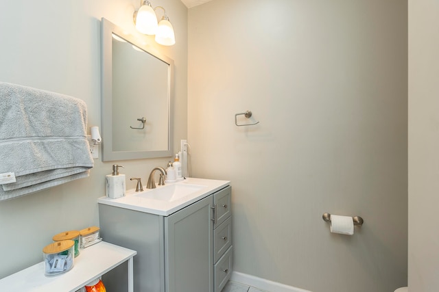 bathroom featuring vanity and tile patterned floors