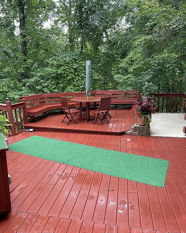 view of wooden terrace