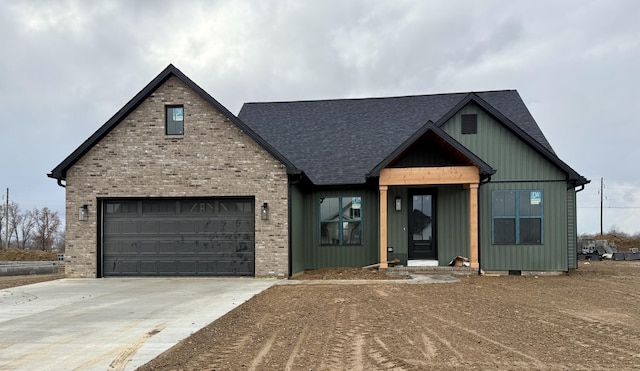 view of front of home featuring a garage