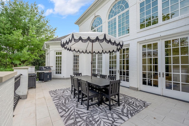 view of patio with french doors