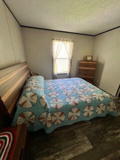 bedroom with a textured ceiling