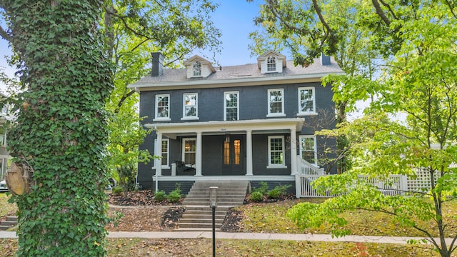 view of front of home with a porch