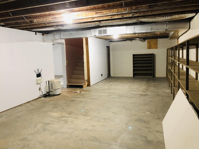 view of basement