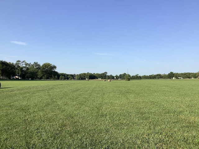 view of yard with a rural view