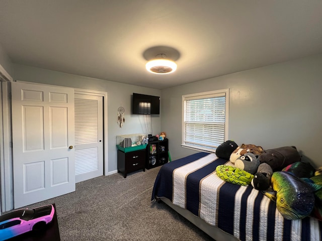 bedroom featuring carpet flooring