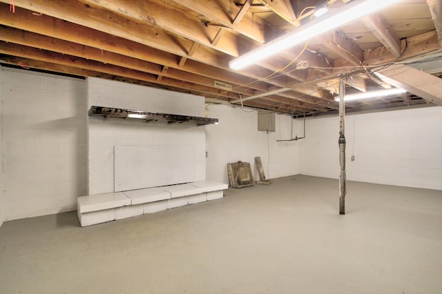 view of basement