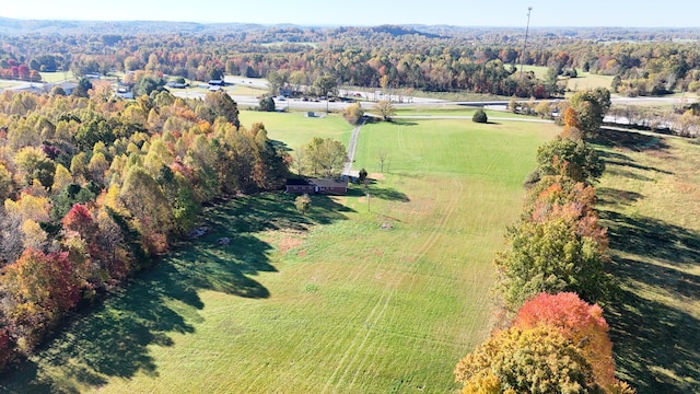 bird's eye view with a rural view