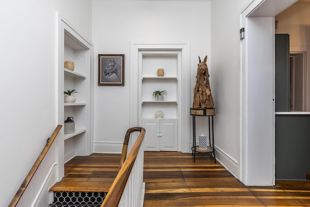 302 W High St, Lexington, KY 40507 - stairs featuring built in features and hardwood / wood-style floors