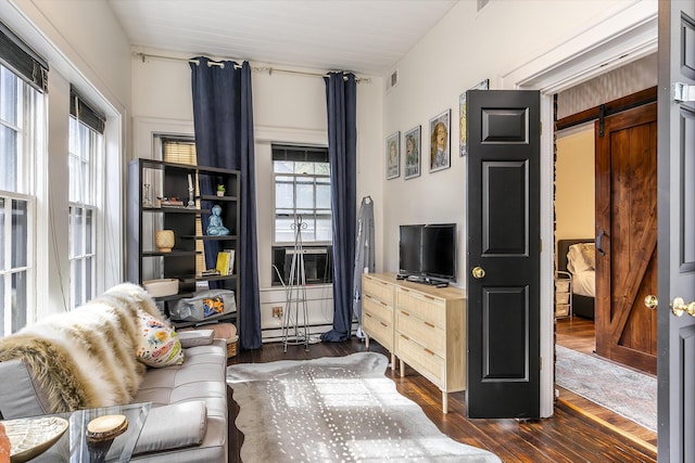 302 W High St, Lexington, KY 40507 - living room with healthy amount of natural light, dark wood-type flooring, and cooling unit