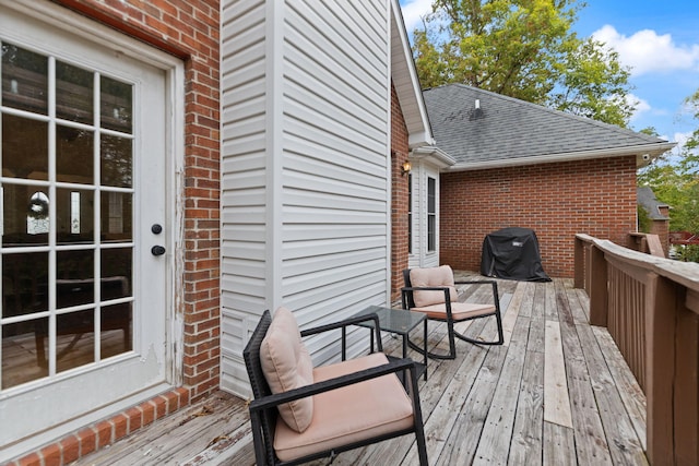 deck with grilling area