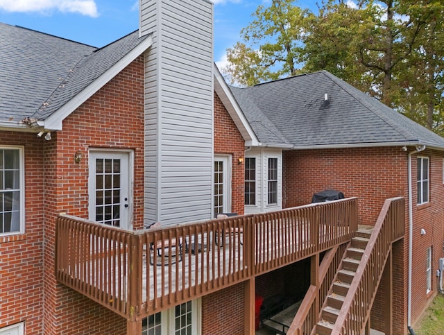 rear view of house with a deck