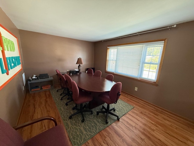 dining room featuring light hardwood / wood-style floors