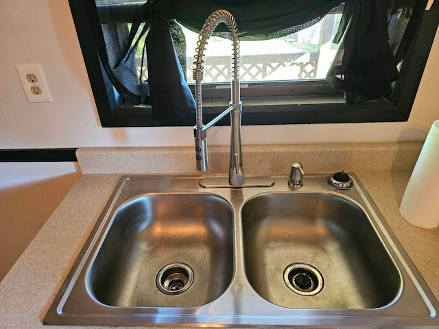 interior details featuring sink