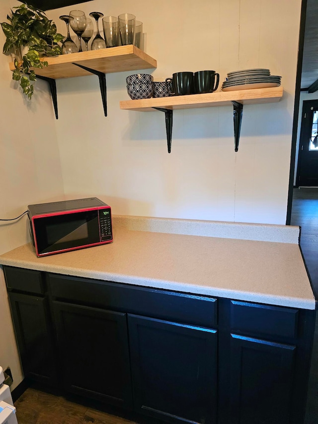 kitchen featuring dark hardwood / wood-style flooring