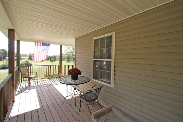 view of wooden terrace