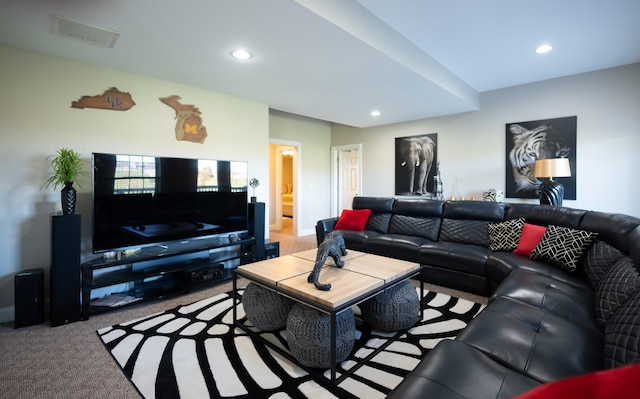 view of carpeted living room