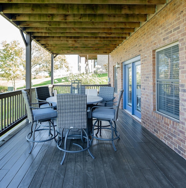 view of wooden terrace