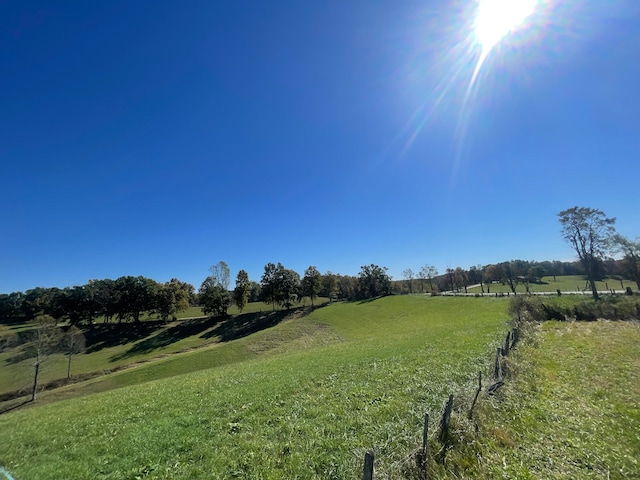 view of yard with a rural view