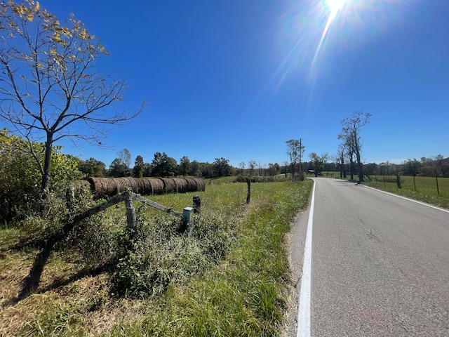 view of road featuring a rural view