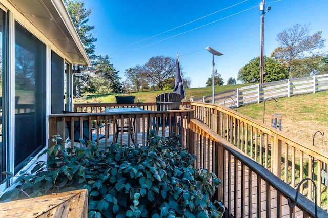 view of wooden terrace