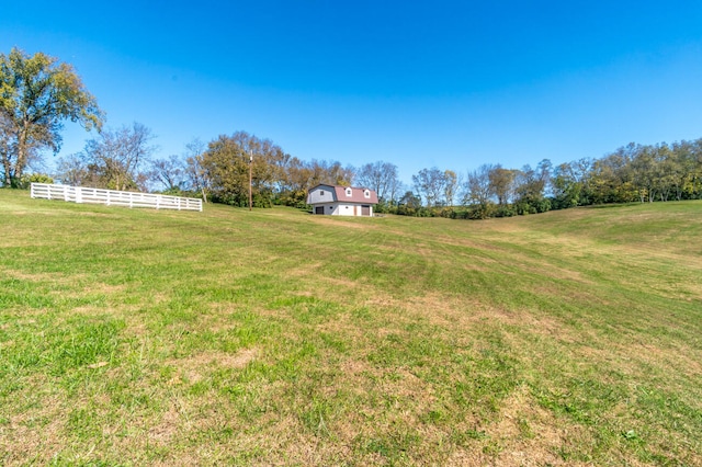 view of yard featuring a rural view