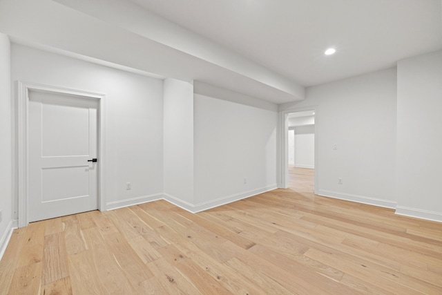 empty room featuring light hardwood / wood-style flooring