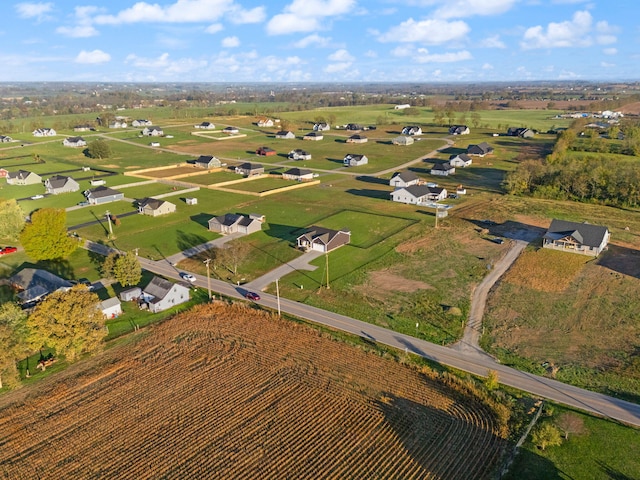 aerial view with a rural view