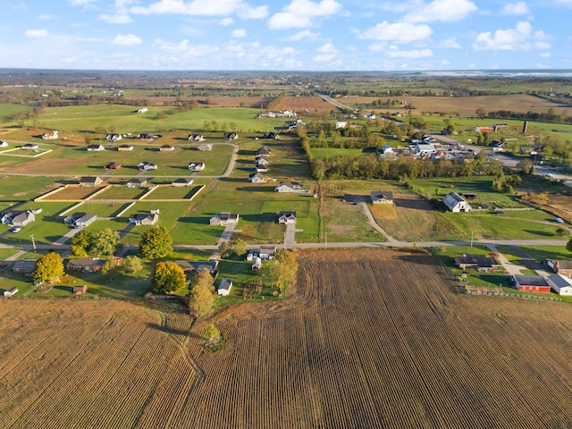 aerial view with a rural view