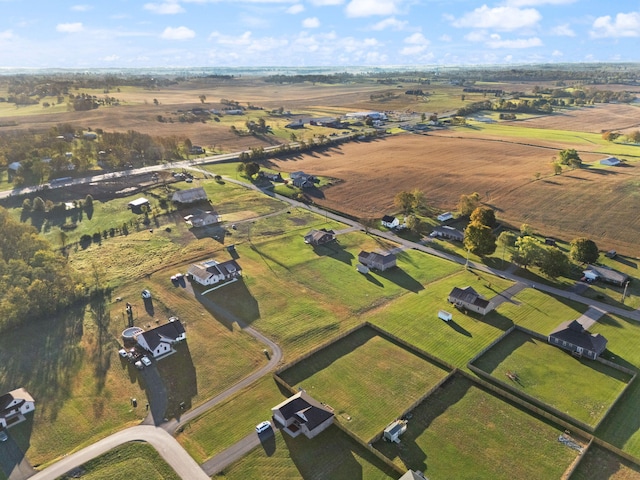 drone / aerial view featuring a rural view