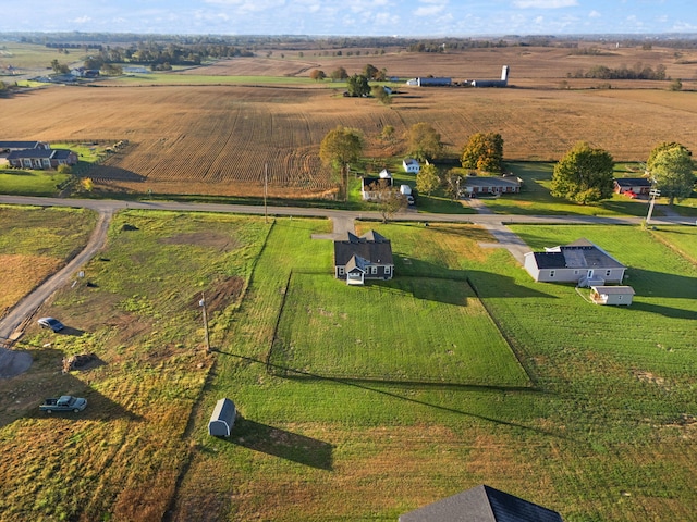 aerial view featuring a rural view