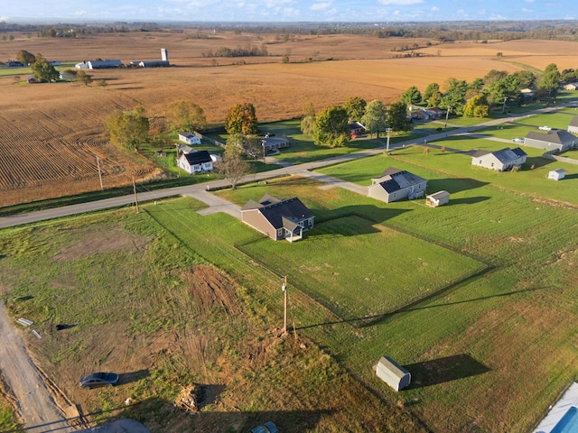 drone / aerial view featuring a rural view