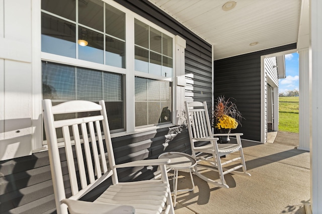 view of patio / terrace featuring covered porch