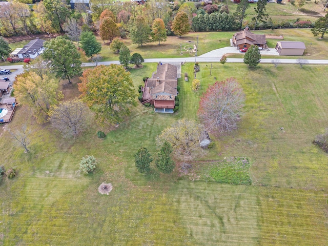 aerial view featuring a rural view