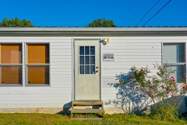 view of doorway to property