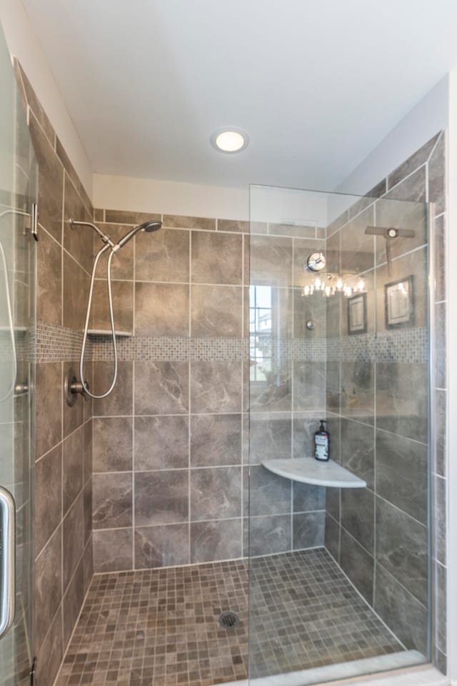 bathroom with walk in shower