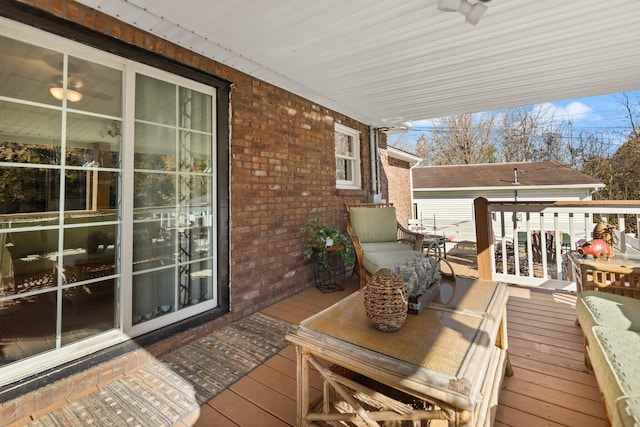 view of wooden deck