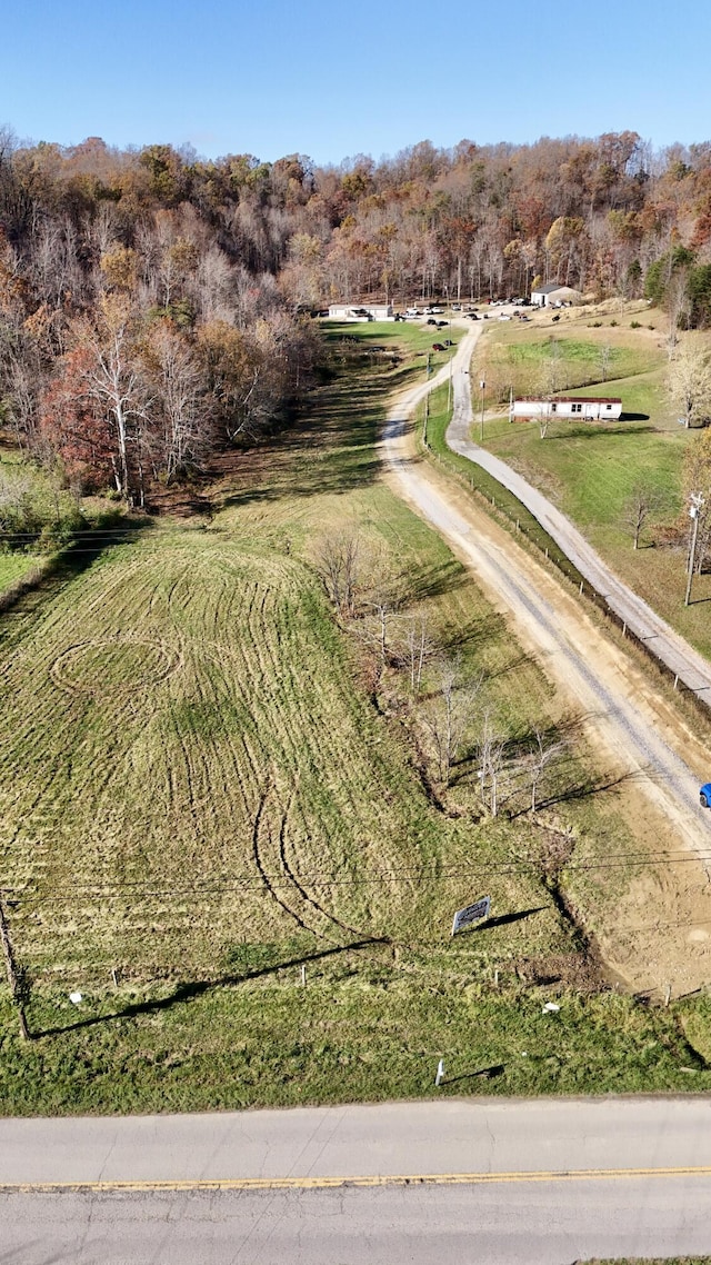 drone / aerial view featuring a rural view