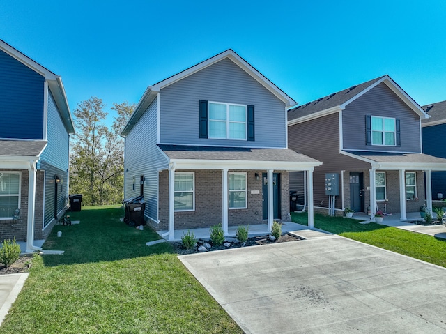 view of front of house with a front yard