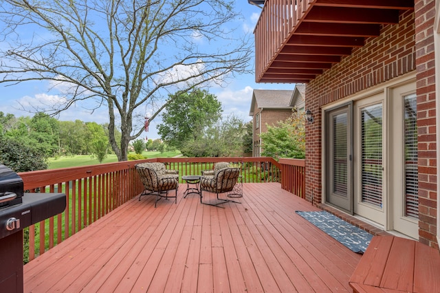 view of wooden terrace