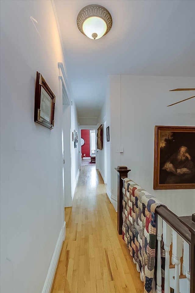 hallway featuring light hardwood / wood-style flooring