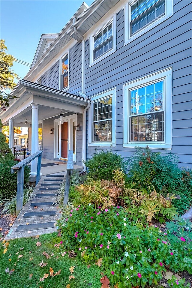 entrance to property with a porch