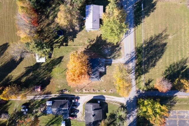 bird's eye view with a rural view