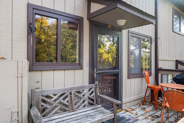 view of doorway to property