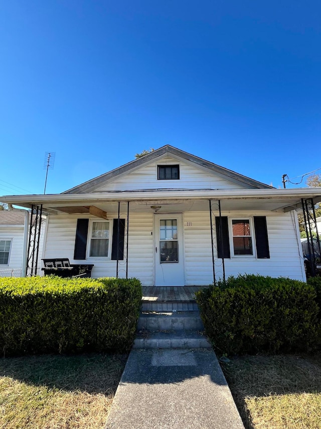 view of front of home with a porch