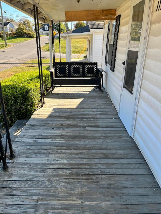 view of wooden deck